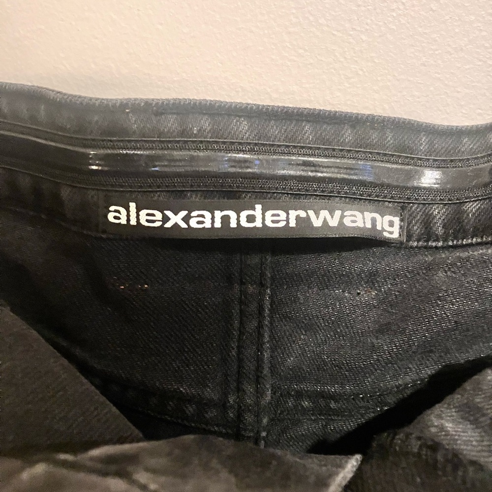 Alexander Wang Black Denim Bodycon Mini Dress - Picture 9 of 11